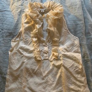 Silk ruffle collar J. Crew blouse